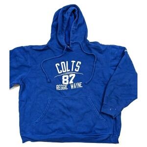 Vintage Y2K Reebok Indianapolis Colts Reggie Wayne 87 Hoodie‎ Sweatshirt Boxy M